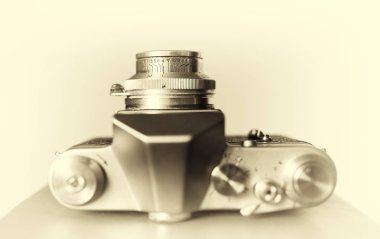 Vintage fotoğraf makinesi bokeh arka plan