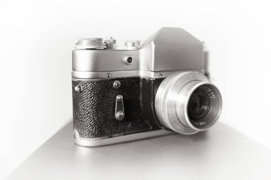 Siyah ve beyaz vintage fotoğraf vignette bokeh arka plan