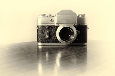 Vintage fotoğraf makinesi bokeh arka plan