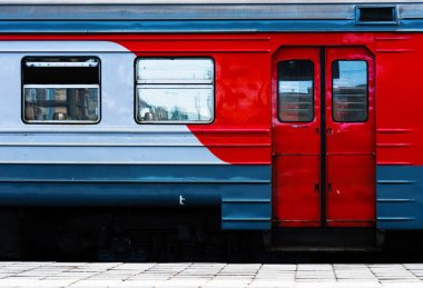 Yatay canlı Rus tren taşıma ayrıntılı arka plan geri