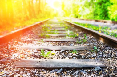 Eski Rus demiryolu ile hafif sızıntı arka plan