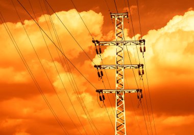 Günbatımı güç satır arkaplanı