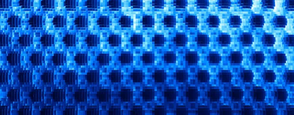 Горизонтальний синій 3d екструдованих кубиків абстрактний фон — стокове фото