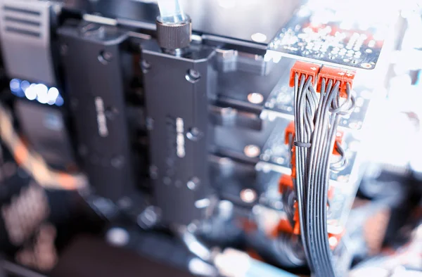 Yatay gpu quad SLI ekran kartı bokeh arka plan