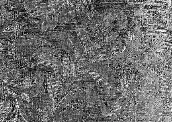Horizontální černé a bílé flora texturou pozadí stěny — Stock fotografie