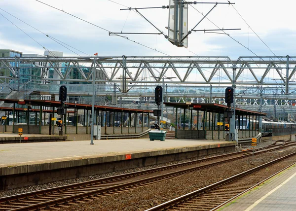 奥斯陆铁路运输站背景 — 图库照片