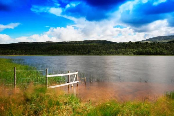 Norveç göl manzara arka plan