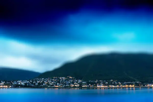 Classico Norvegia comunità paesaggio sfondo — Foto Stock