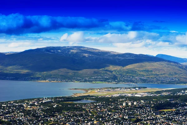 Tromso manzara görünümü arka plan