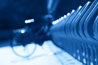 Norveç mavi Bisiklet Park Bahçe arka plan