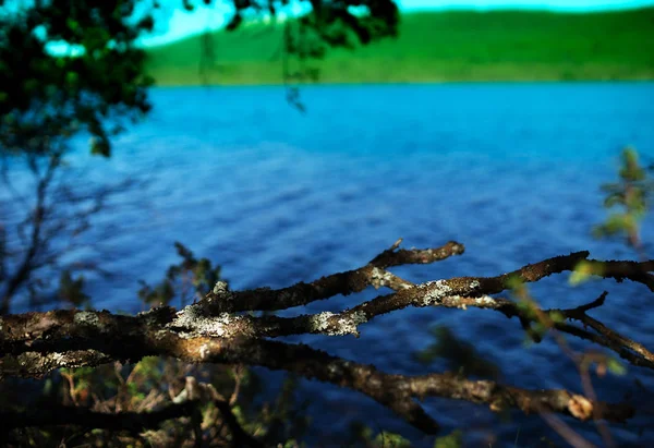 Noruega lago enmarcado fondo — Foto de Stock