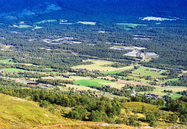 Oppdal mountain valley landscape background — Stock Photo, Image