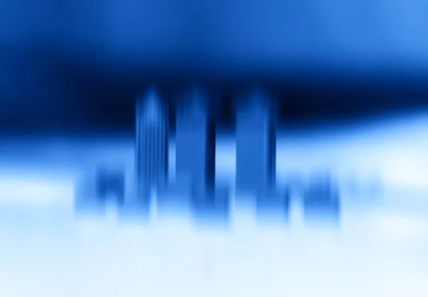 Toy office skyscrapers motion blur abstraction bokeh background — Stock Photo, Image