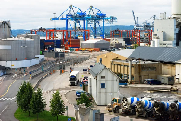 Oslo porto di trasporto sfondo — Foto Stock