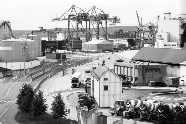 Фон транспортного порта Осло — стоковое фото