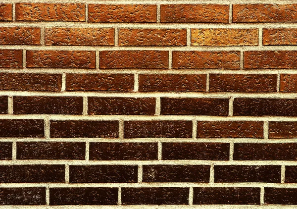 Horizontale oranje bakstenen muur textuur achtergrond — Stockfoto