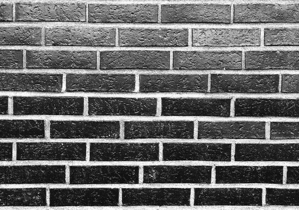 水平黒と白レンガの壁のテクスチャ背景 — ストック写真