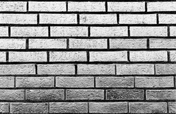 Горизонтальные черно-белые кирпичные стены фон текстуры — стоковое фото