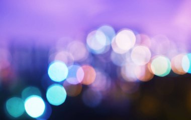 Yatay soğuk gece şehir bokeh arka plan