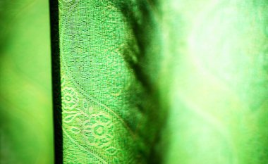 Yatay canlı Yeşil perde bokeh arka plan