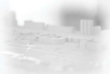 Yatay siyah beyaz oyuncak şehir resimde arka plan