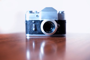 Vintage rangefinder fotoğraf makinesi arka plan