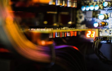 Inside bilgisayar bokeh arka plan zemin