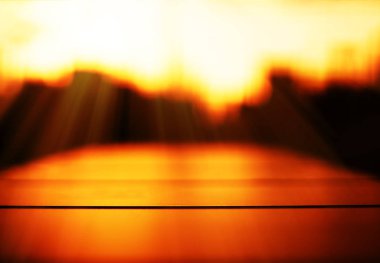 Yatay güneş dramatik şehir bokeh arka plan