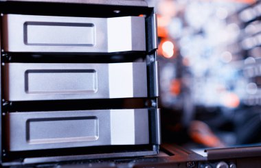 Yatay veri depolama dizisi bokeh arka plan