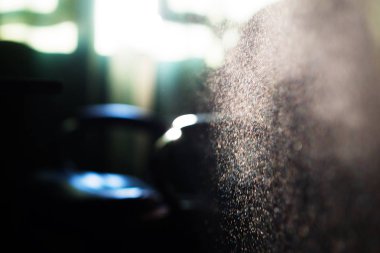 Office tozlu sandalye bokeh arka plan