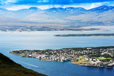 Tromso manzara görünümü arka plan