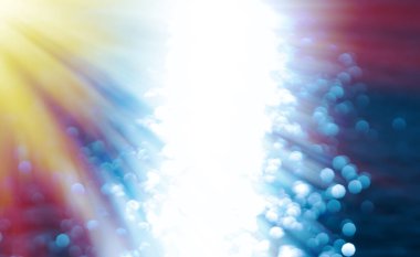 Güneşli okyanus bokeh arka plan