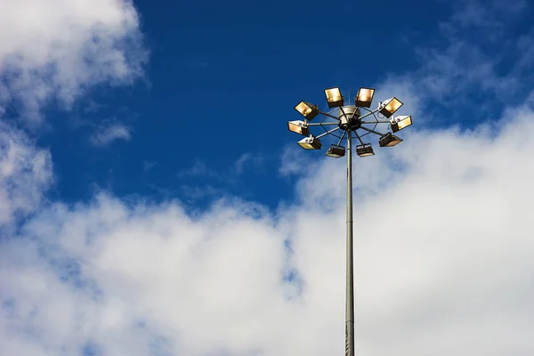 Horizontal right aligned street lamp background — Stock Photo, Image