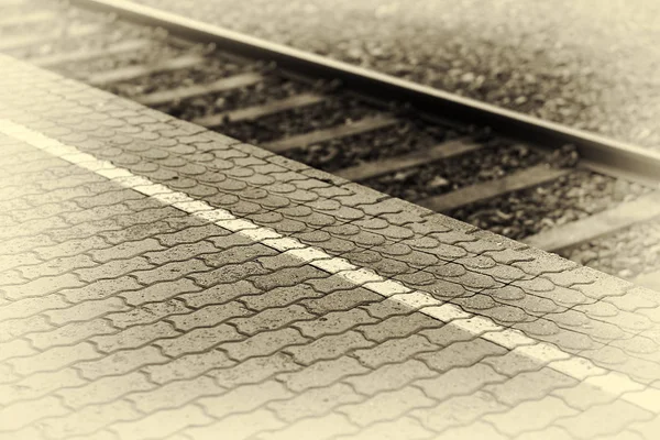 Oslo railroad  sepia background — Stock Photo, Image