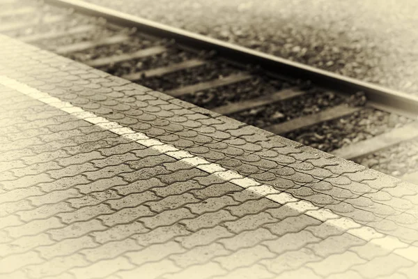 Oslo spoorweg sepia-achtergrond — Stockfoto