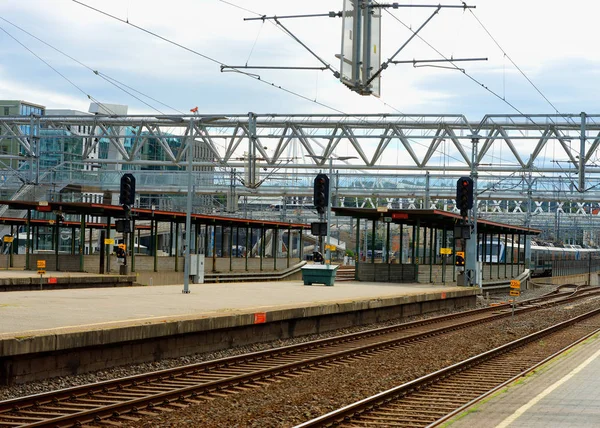 Oslo järnvägen transport station bakgrund — Stockfoto