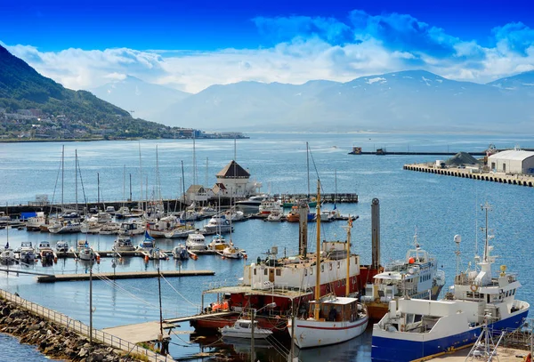 Kuzey Tromso şehir bağlantı noktası arka plan