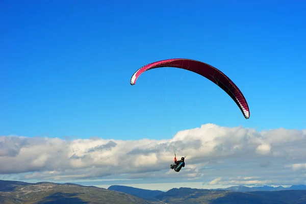 Kite letáky v pozadí oblohy — Stock fotografie