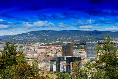 Oslo şehir cityscape arka plan