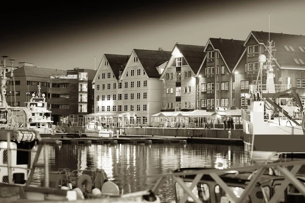 Noche Tromso sepia postal fondo — Foto de Stock