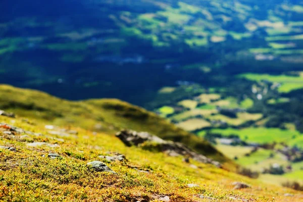 奥普达尔山山谷风景散景背景 — 图库照片