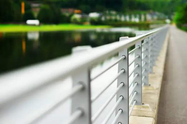 Steel border fence background — Stock Photo, Image