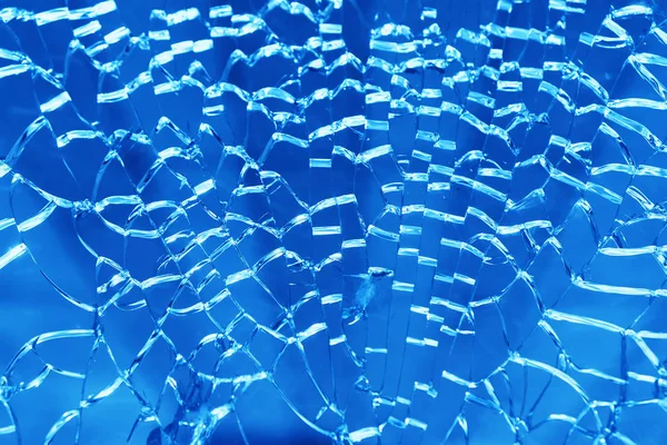 Yatay kırık mavi buz cam dokulu zemin