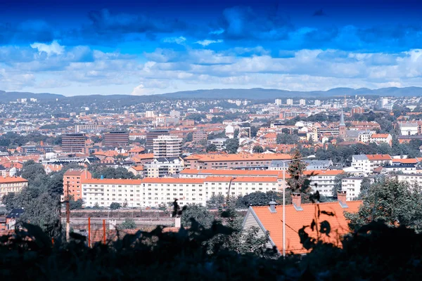 Oslo şehir cityscape arka plan