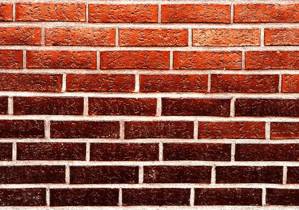 Horizontale rode bakstenen muur textuur achtergrond — Stockfoto