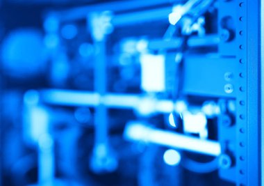 İçinde yüksek performanslı iş istasyonu bokeh zemin su soğutmalı