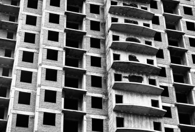 Boş terk edilmiş şehir inşaat arka plan