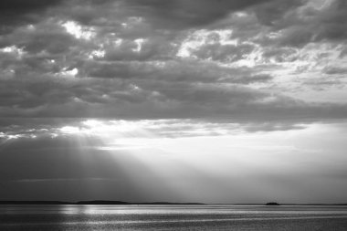 Okyanusu günbatımı kiriş arka plan manzara