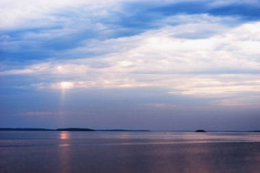 Deniz manzarası gecem önümüzdeki arka plan