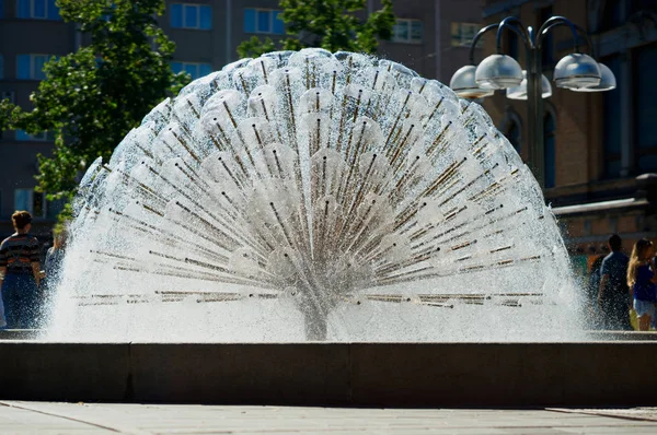 Fontana sullo sfondo di Oslo — Foto Stock